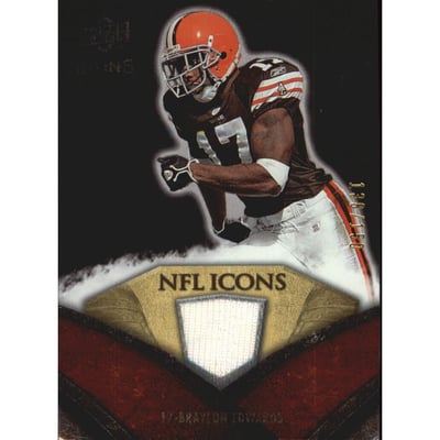 2008 Upper Deck Icons NFL Icons Jersey Silver #NFL50 Braylon Edwards