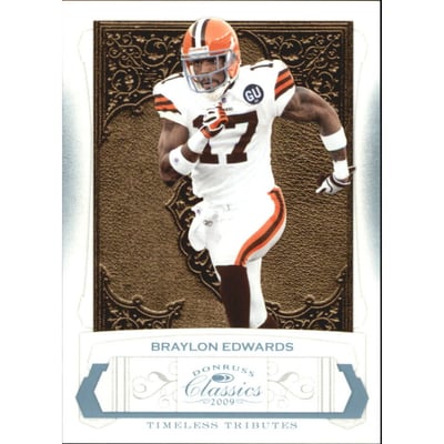 2009 Donruss Classics Timeless Tributes Platinum #24 Braylon Edwards