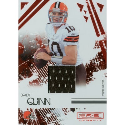 2009 Donruss Rookies and Stars Longevity Materials Ruby #23 Brady Quinn/299