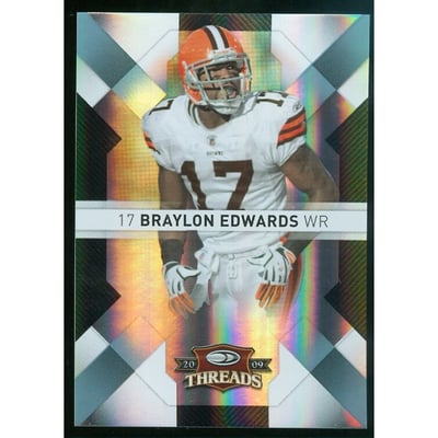 2009 Donruss Threads Platinum Holofoil #24 Braylon Edwards
