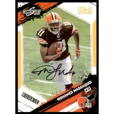 2009 Score Inscriptions Autographs Gold Zone #376 Mohamed Massaquoi/50
