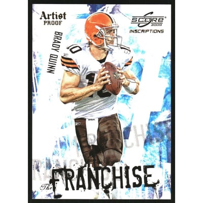2009 Score Inscriptions Franchise Artist's Proof #3 Brady Quinn