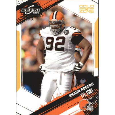 2009 Score Inscriptions Gold Zone #72 Shaun Rogers