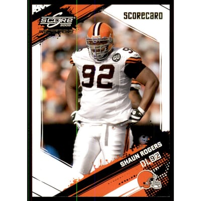 2009 Score Inscriptions Scorecard #72 Shaun Rogers