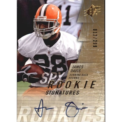 2009 SPx #155 James Davis AU RC