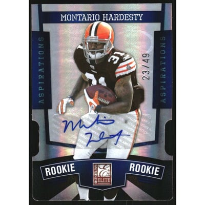 2010 Donruss Elite Aspirations Autographs #189 Montario Hardesty/49