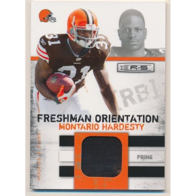 2010 Rookies and Stars Freshman Orientation Materials Jerseys Prime #6 Montario Hardesty