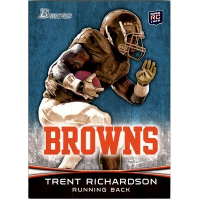 2012 Bowman #120B Trent Richardson SP/left hand at chin
