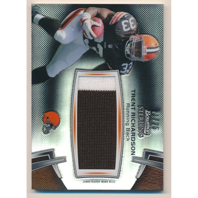 2012 Bowman Sterling Black Refractors #BSJRRTR Trent Richardson JSY/75