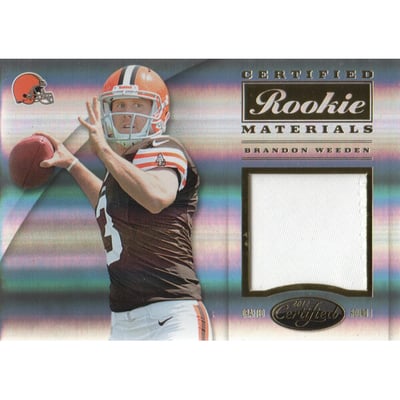 2012 Certified Certified Rookie Materials Prime #18 Brandon Weeden