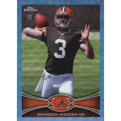 2012 Topps Chrome Blue Wave Refractors #BW79 Brandon Weeden