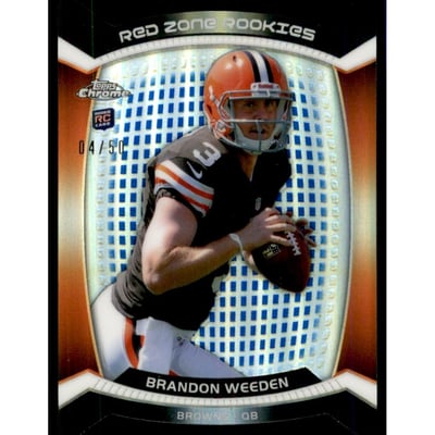 2012 Topps Chrome Red Zone Rookies Blue Refractors #RZDC5 Brandon Weeden