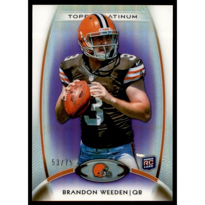 2012 Topps Platinum Purple Refractors #102 Brandon Weeden