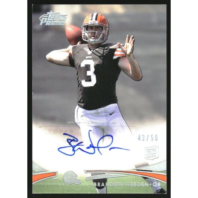2012 Topps Prime Rookie Autographs Silver Rainbow #99 Brandon Weeden