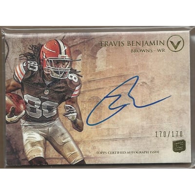 2012 Topps Valor Autographs #VATB Travis Benjamin/170