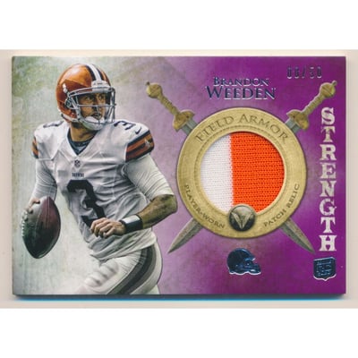 2012 Topps Valor Field Armor Patches Strength #FAPBW Brandon Weeden
