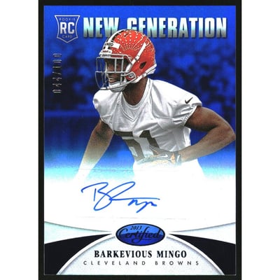 2013 Certified Mirror Blue Signatures #208 Barkevious Mingo/100