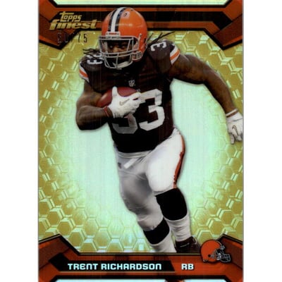 2013 Finest Gold Refractors #98 Trent Richardson
