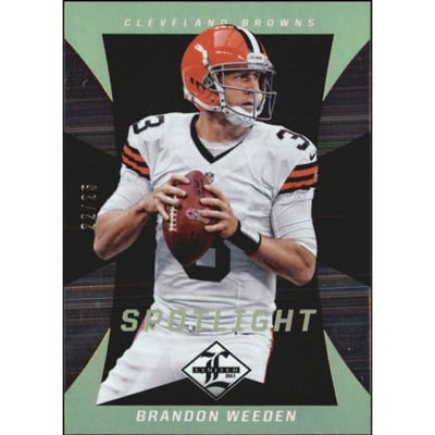 2013 Limited Gold Spotlight #22 Brandon Weeden