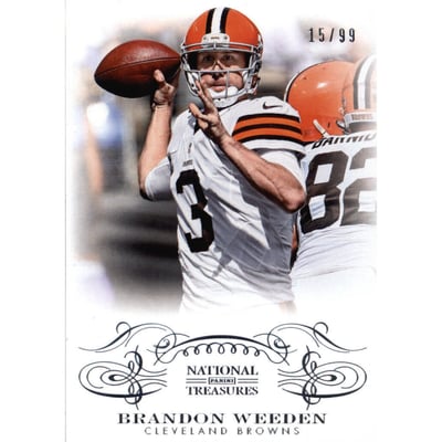 2013 Panini National Treasures #22 Brandon Weeden