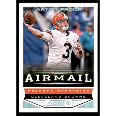 2013 Score Artist's Proof #228 Brandon Weeden AM