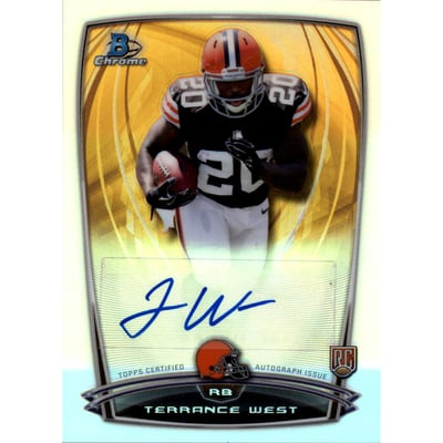 2014 Bowman Chrome Rookie Autographs Refractors #RCRATW Terrance West