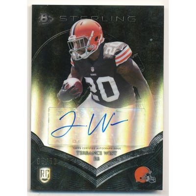 2014 Bowman Sterling Autographs Black Refractors #BSATW Terrance West