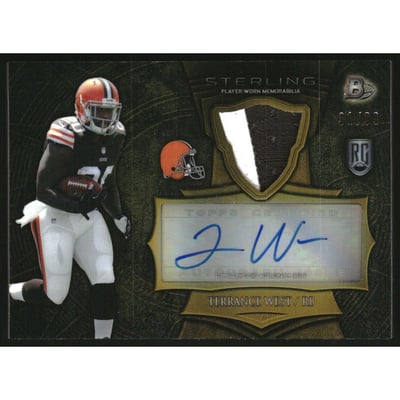 2014 Bowman Sterling Rookie Autograph Relics Gold Refractors #BSARTW Terrance West