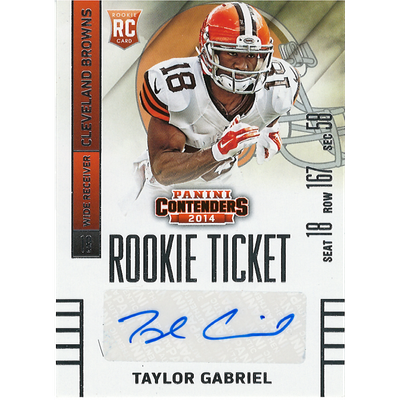 2014 Panini Contenders #197B Taylor Gabriel AU/150*