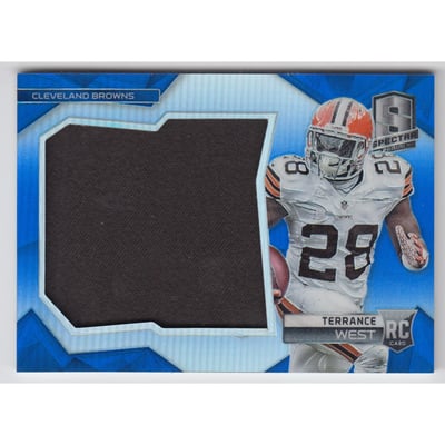 2014 Panini Spectra Rookie Jumbo Jerseys Prizms Blue #36 Terrance West/49