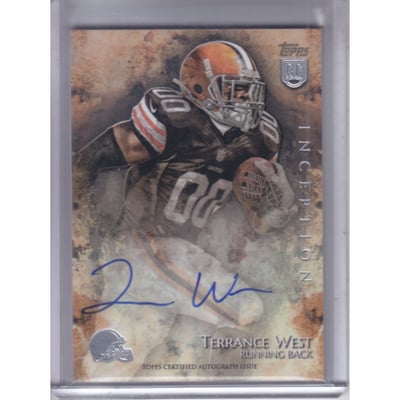 2014 Topps Inception #37R Terrance West AU RC