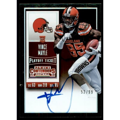 2015 Panini Contenders Playoff Ticket #241B Vince Mayle AU/99