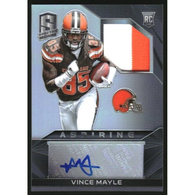 2015 Panini Spectra Aspiring Patch Autographs #AJAVM Vince Mayle/99
