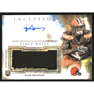 2015 Topps Inception Rookie Jumbo Patch Autographs #AJPVM Vince Mayle
