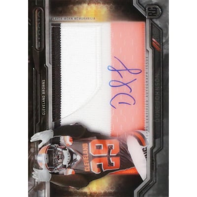 2015 Topps Strata Clear Cut Rookie Relic Autographs #CCAPDJ Duke Johnson