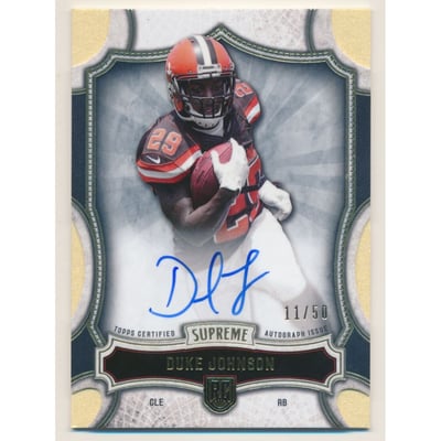 2015 Topps Supreme Rookie Autographs Gold #SRADJU Duke Johnson