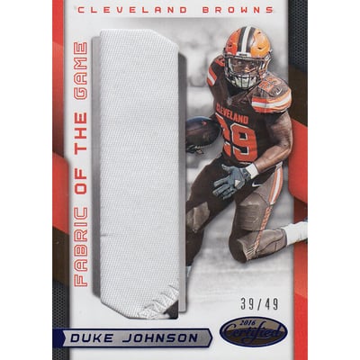 2016 Certified Fabric of the Game Prime #50 Duke Johnson/49