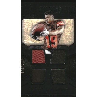 2016 Panini Black Gold Gold Prospecting Quad Materials White Gold #4 Corey Coleman