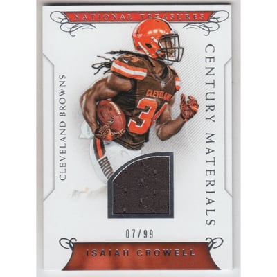 2016 Panini National Treasures Century Materials #40 Isaiah Crowell/99