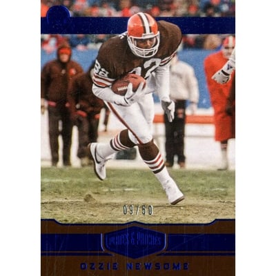 2016 Panini Plates and Patches Blue #136 Ozzie Newsome RET