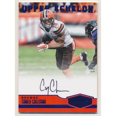 2016 Panini Plates and Patches Upper Echelon Autographs Blue #35 Corey Coleman/25