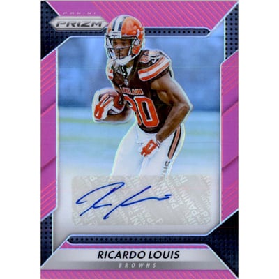 2016 Panini Prizm Rookie Autographs Prizms Pink #65 Ricardo Louis