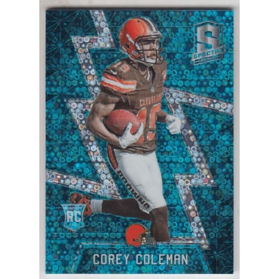 2016 Panini Spectra Neon Blue #128 Corey Coleman