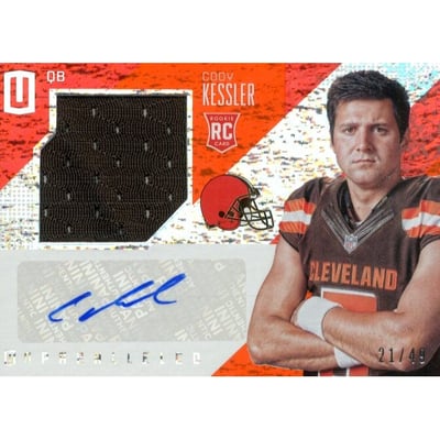 2016 Panini Unparalleled Orange #220 Cody Kessler JSY AU/49