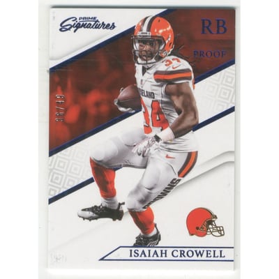 2016 Prime Signatures Prime Proof Blue #131 Isaiah Crowell