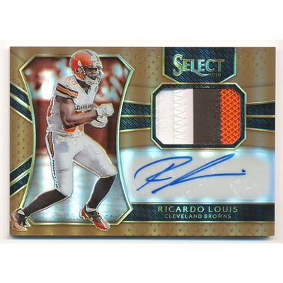2016 Select Rookie Autograph Materials Prizm Copper #21 Ricardo Louis/49
