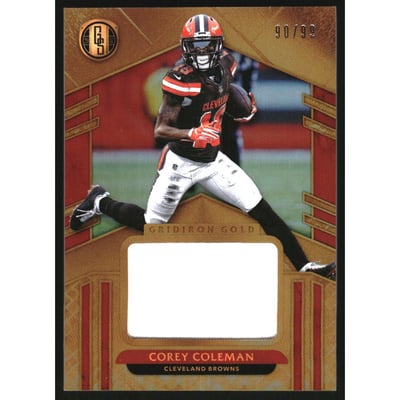 2017 Panini Gold Standard Gridiron Gold Materials #23 Corey Coleman/99