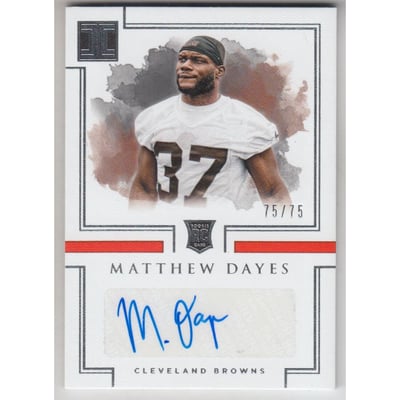 2017 Panini Impeccable #187 Matthew Dayes AU RC