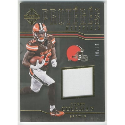 2017 Panini Majestic Proteges Materials Gold #4 Corey Coleman/49