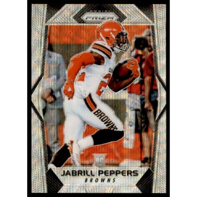 2017 Panini Prizm Prizms Blue Wave #274 Jabrill Peppers